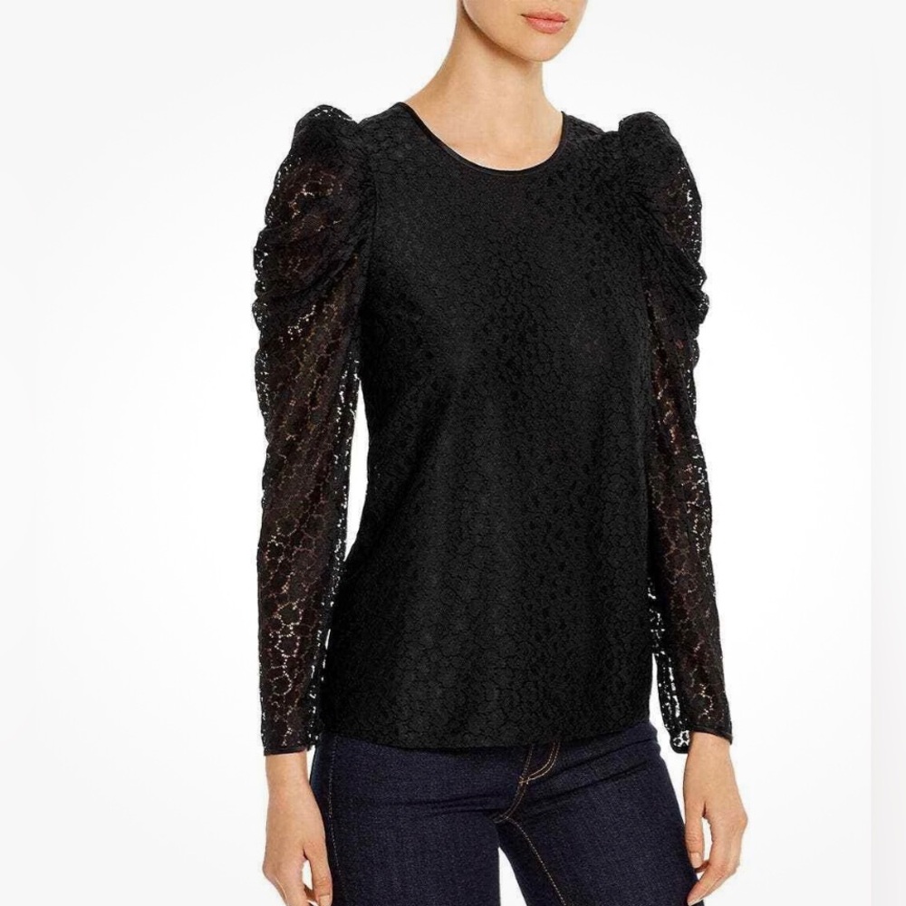 Kate Spade New York Flora Lace Puff Sleeve Blouse Size 14